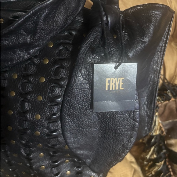 Frye Black Woven Leather Shoulder Bag - Picture 3 of 10
